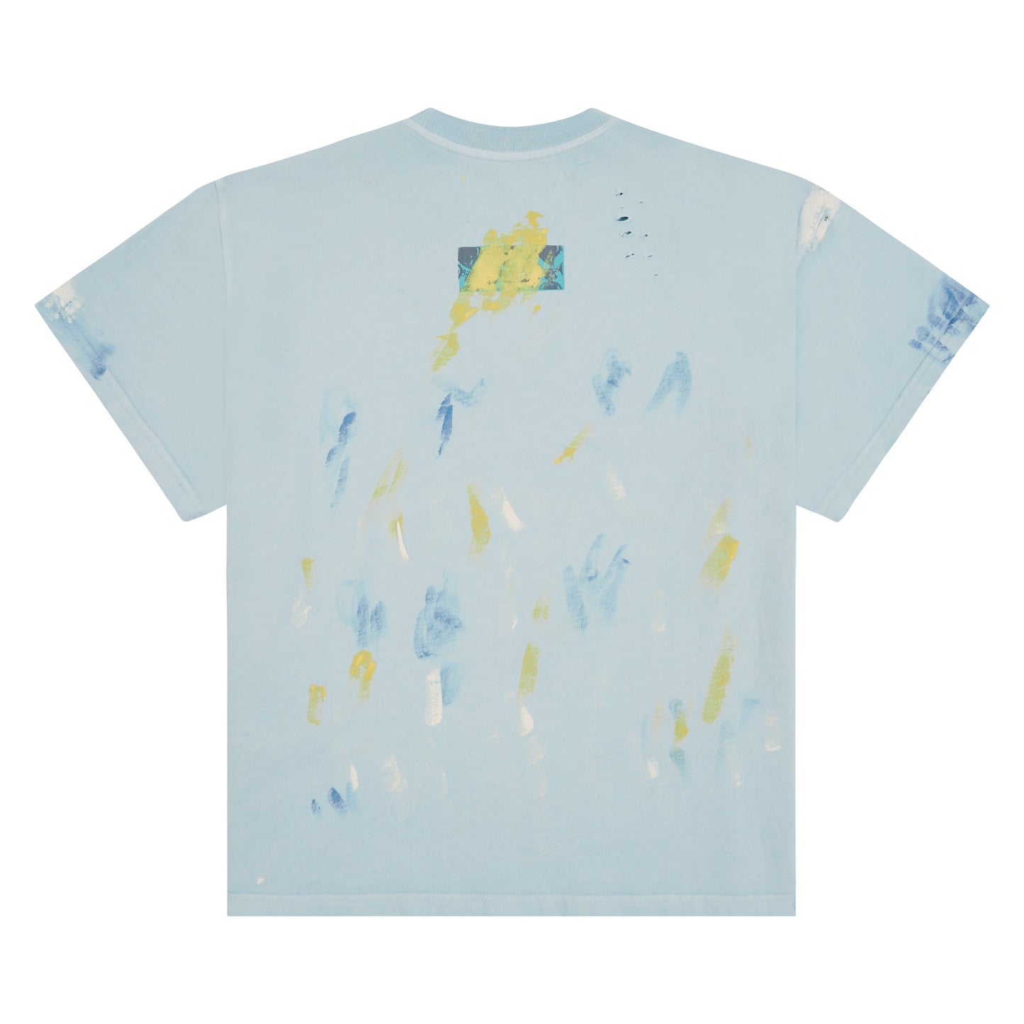Paint Thrashed Tee | Sky Blue