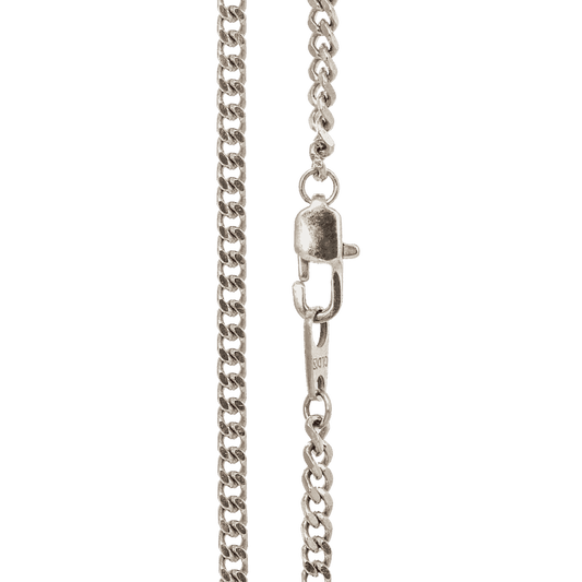 16" Micro Cuban in White Gold