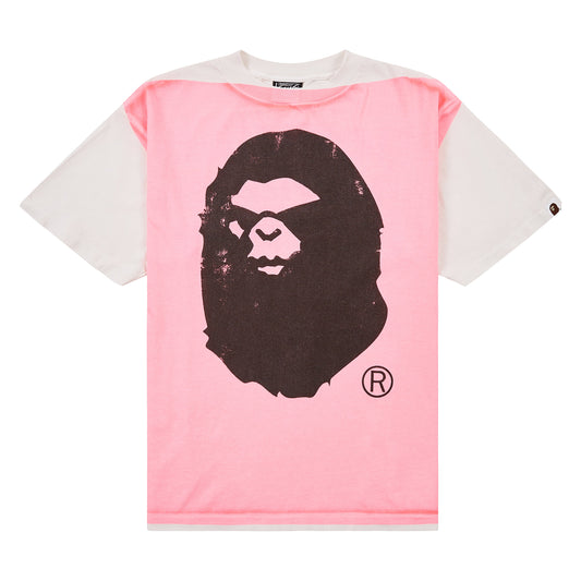 Mad Face Handprinting Tee | White/Pink