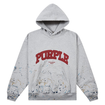 Crackle Paint Hoodie | Heather