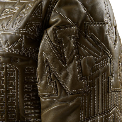 NYC Boro Quilted Jacket | Olive/Ivory
