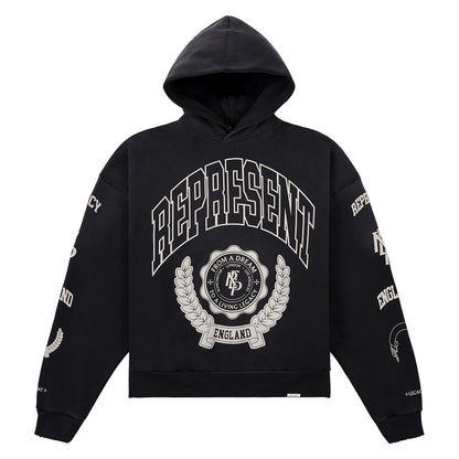Legacy Crest Hoodie | Stained Black