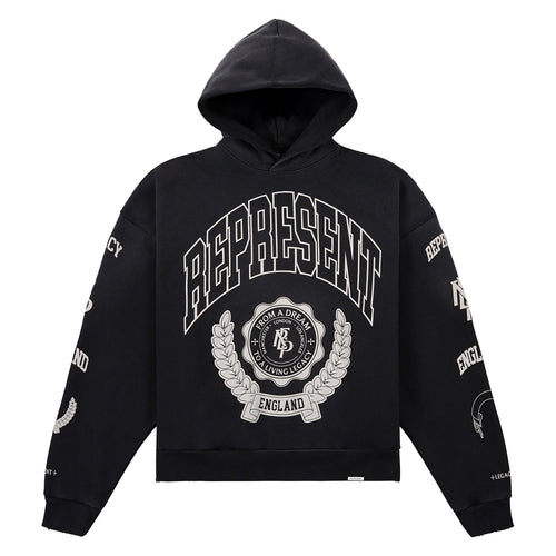 Legacy Crest Hoodie | Stained Black