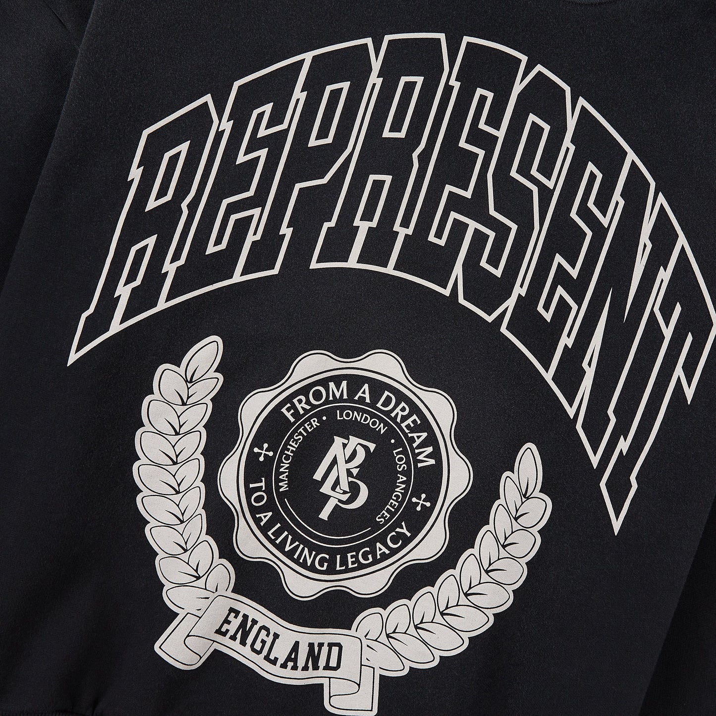 Legacy Crest Hoodie | Stained Black