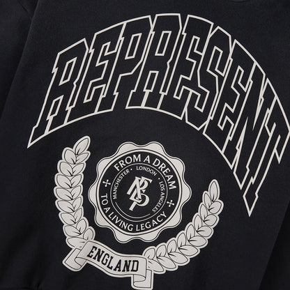 Legacy Crest Hoodie | Stained Black