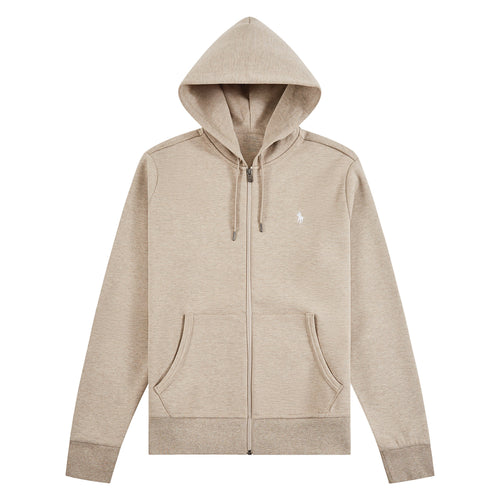 Double-Knit Full Zip Hoodie | Tuscan Beige Heather