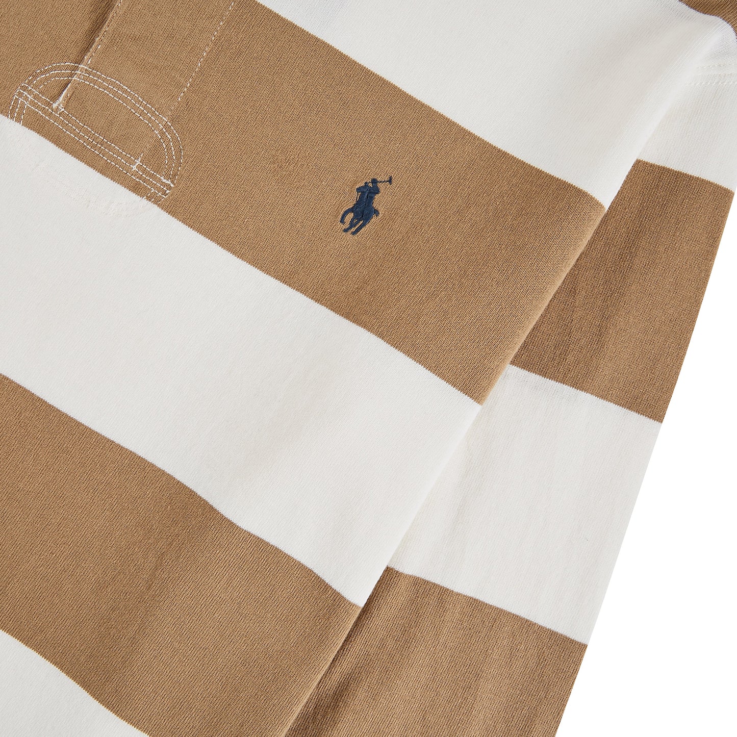 Khaki-Collar Rugby Shirt | Cafe Tan/Trophy Cream