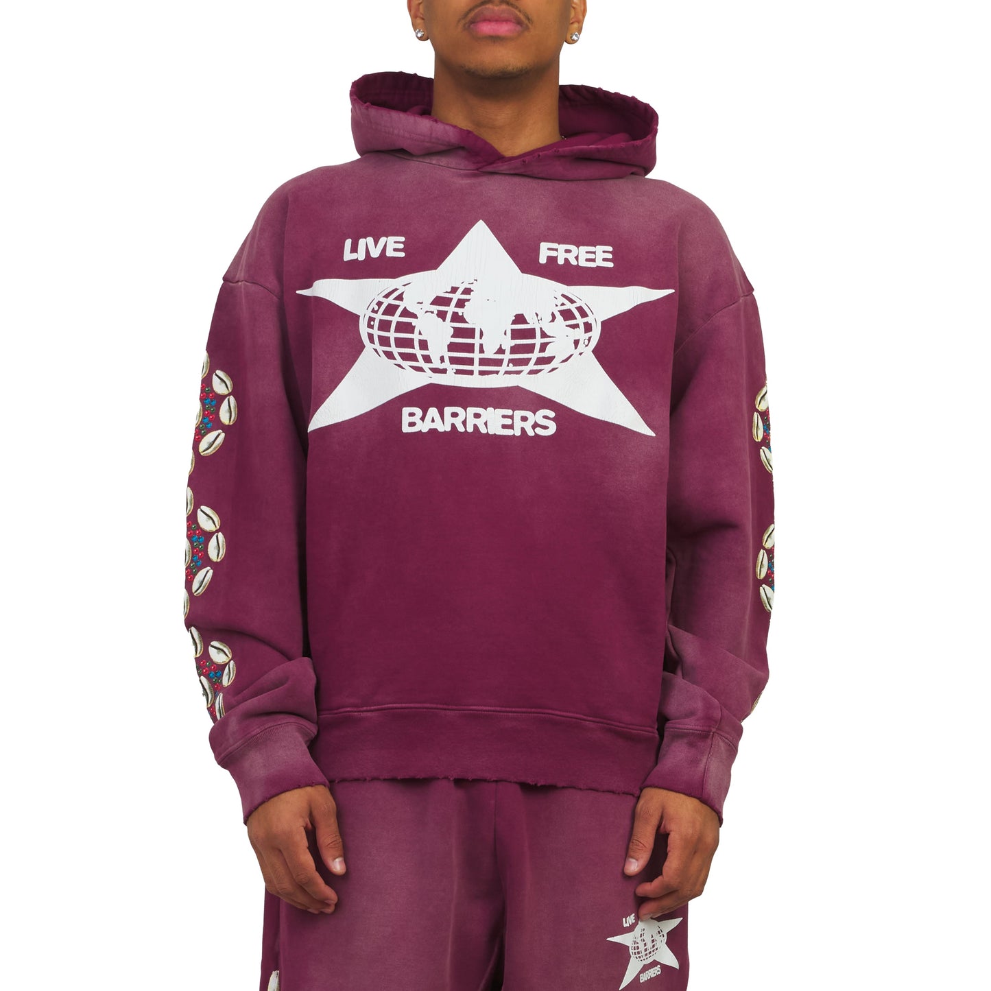 Cowrie Shell Hoodie | Maroon