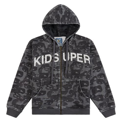 Face Camo Hoodie | Black