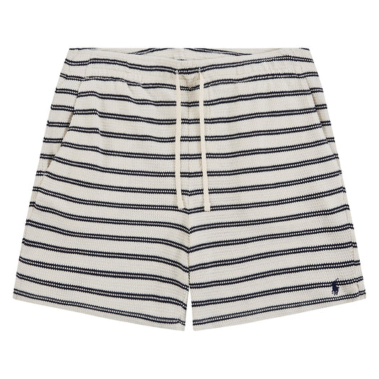 Pointelle Ribbed Short | Pale Cream/Newport Navy