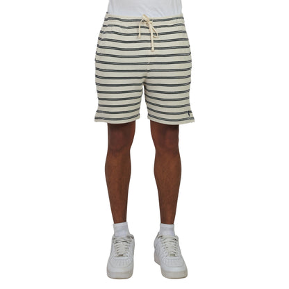 Pointelle Ribbed Short | Pale Cream/Newport Navy