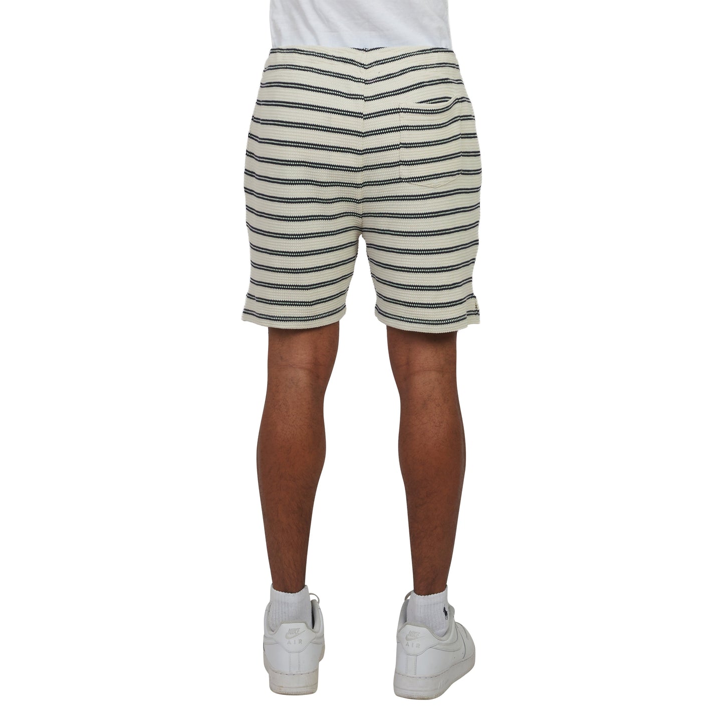 Pointelle Ribbed Short | Pale Cream/Newport Navy