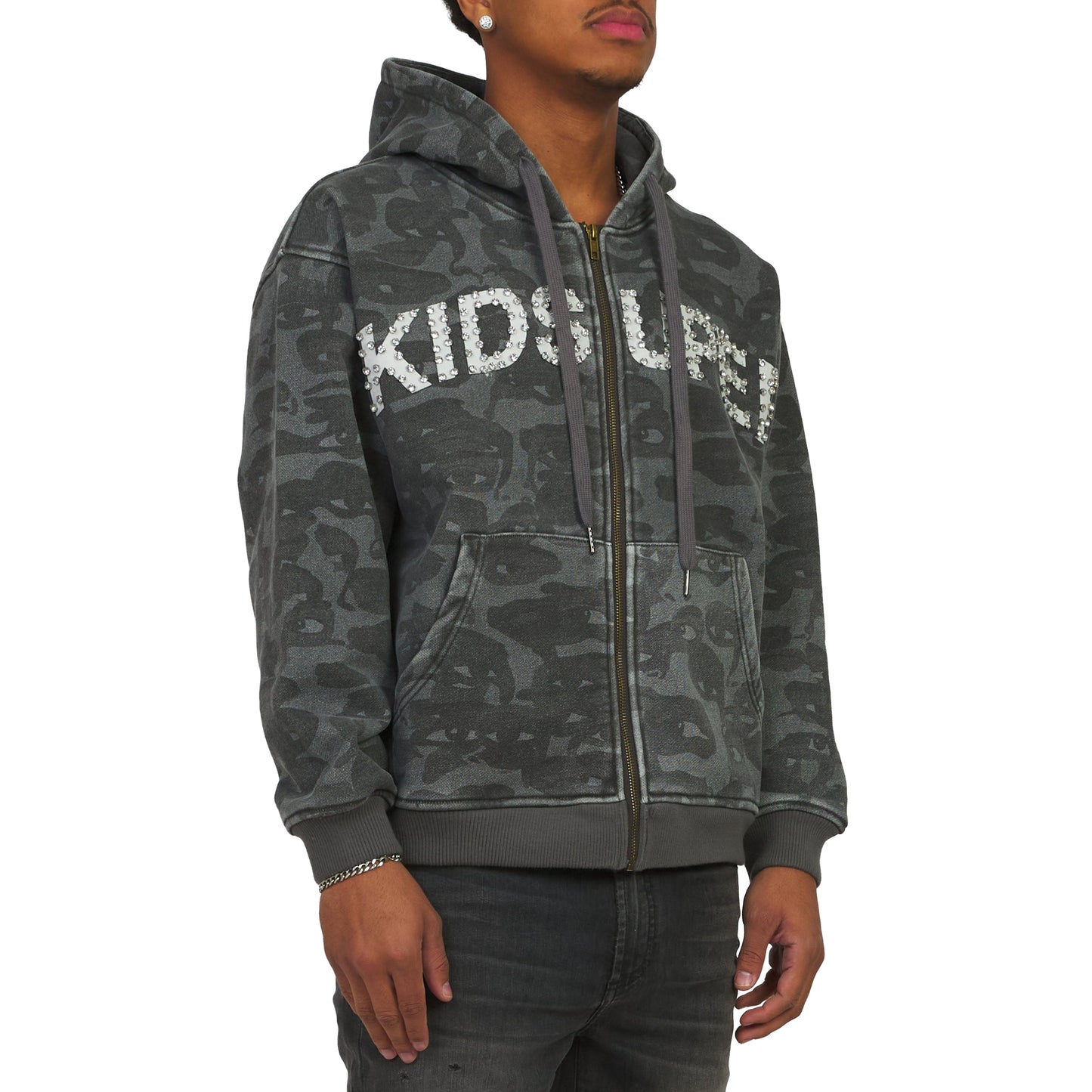 Face Camo Hoodie | Black