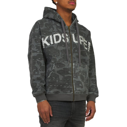 Face Camo Hoodie | Black