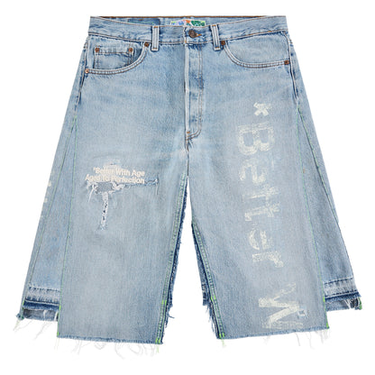 Clementine Double-Wide Denim Short | Light Wash