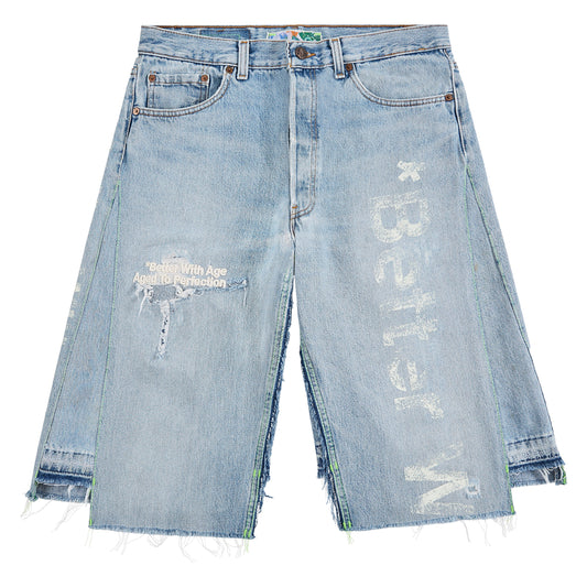 Clementine Double-Wide Denim Short | Light Wash