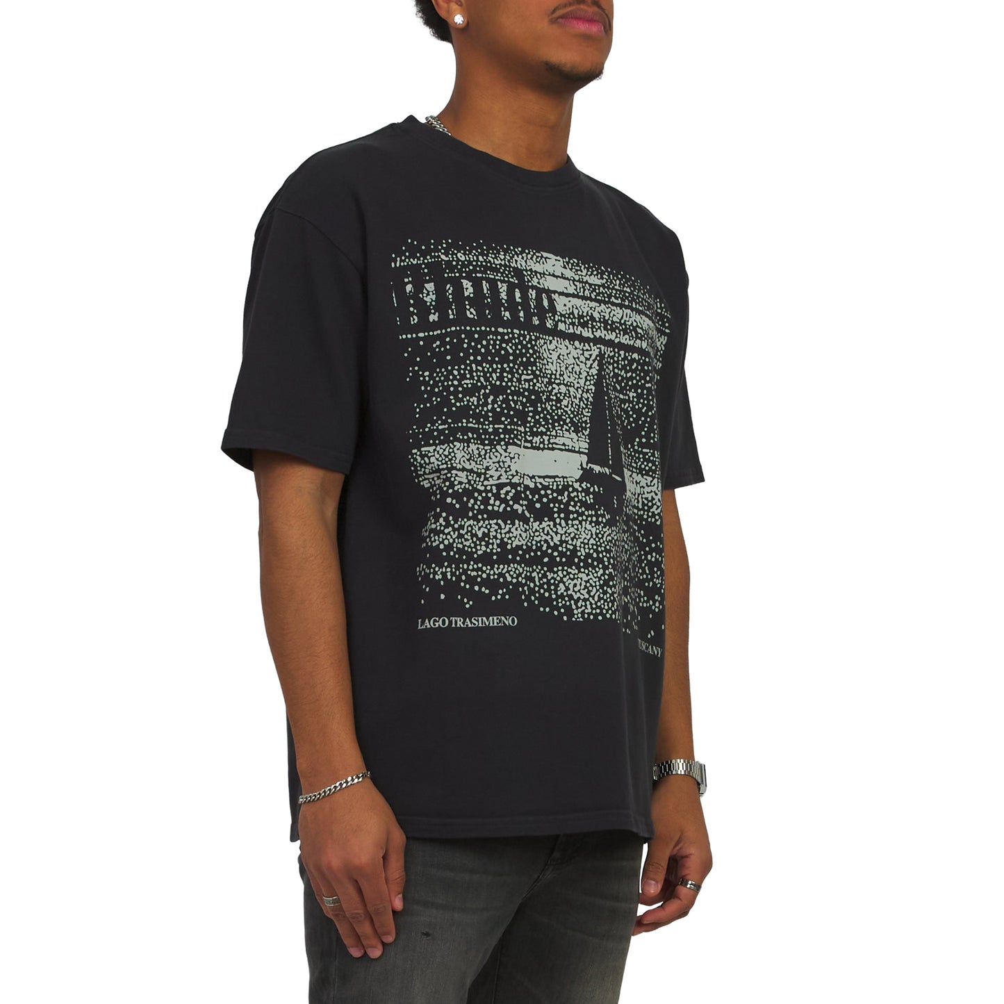 Lago Trasimeno Tee | Vintage Black/White