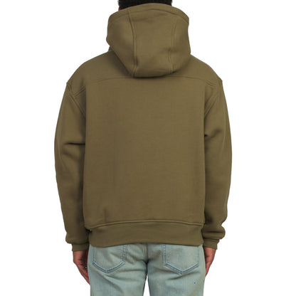 Classique Zip Up Hoodie | Moss Green/Black