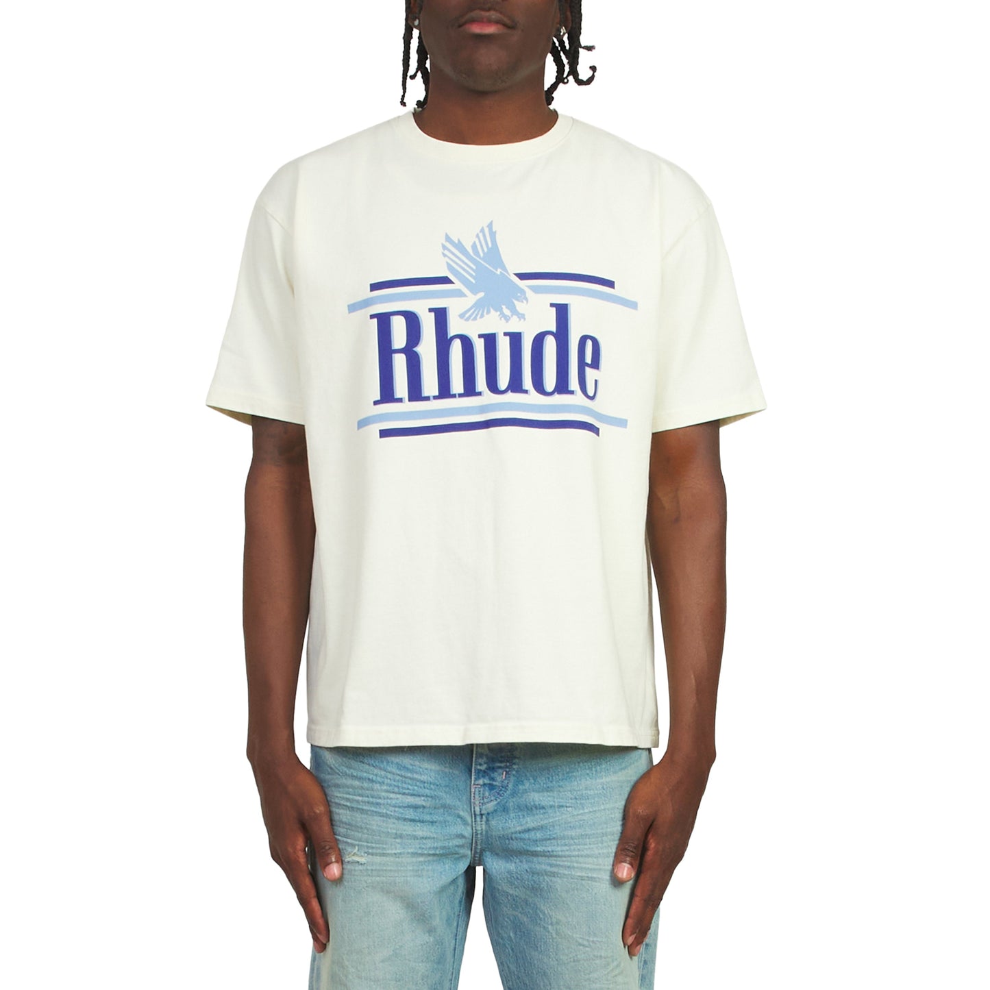 Rossa Tee | Vintage White/Blue