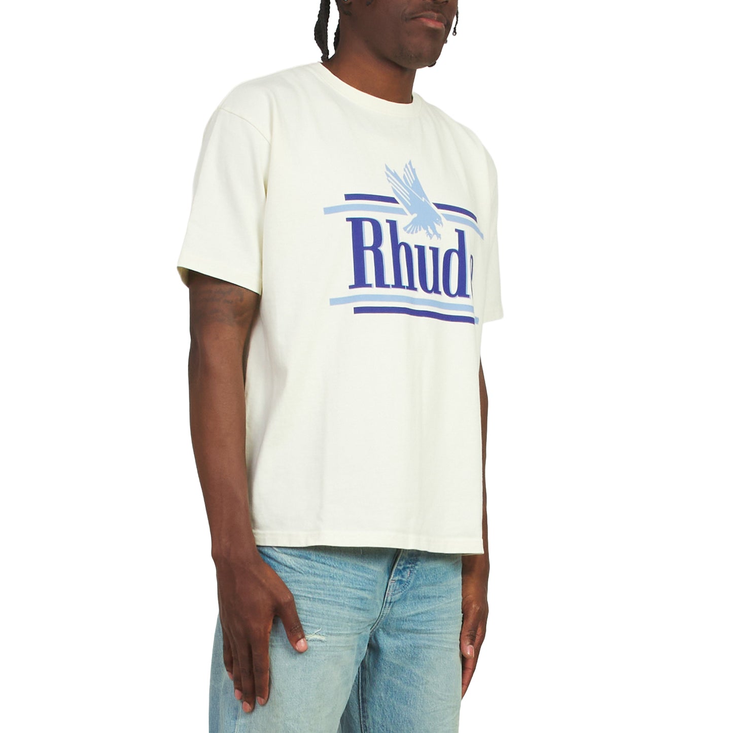 Rossa Tee | Vintage White/Blue