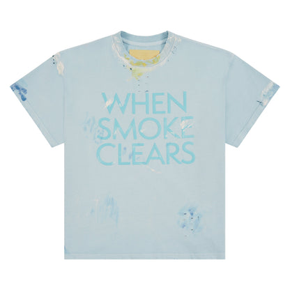 Paint Thrashed Tee | Sky Blue