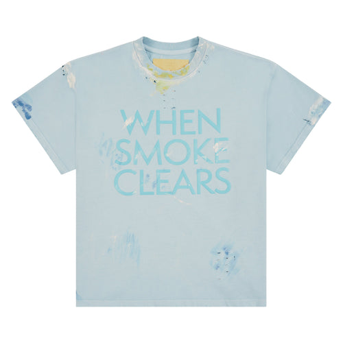 Paint Thrashed Tee | Sky Blue