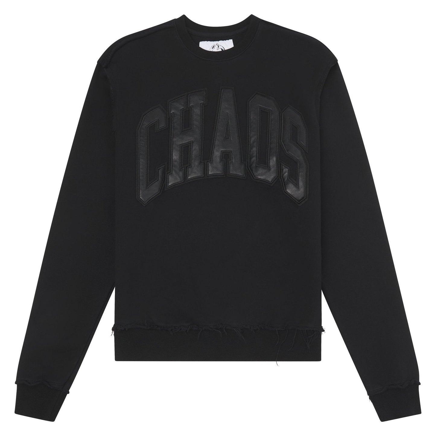 22 Leather Patch Sweatshirt | Black