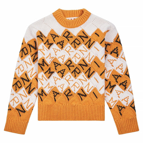 3D Blocks Logo Sweater | Light Orange