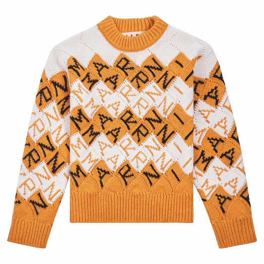3D Blocks Logo Sweater | Light Orange