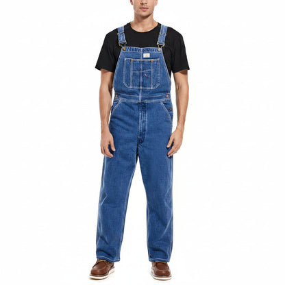💝Last Day Promotion🔥Men's Denim Bib Overalls,  Workwear with Adjustable Straps and Convenient Tool Pockets