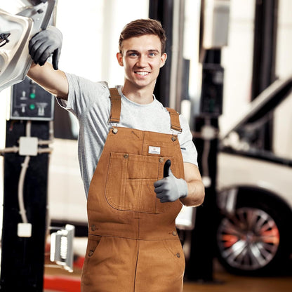 💝Last Day Promotion🔥Men's Denim Bib Overalls,  Workwear with Adjustable Straps and Convenient Tool Pockets