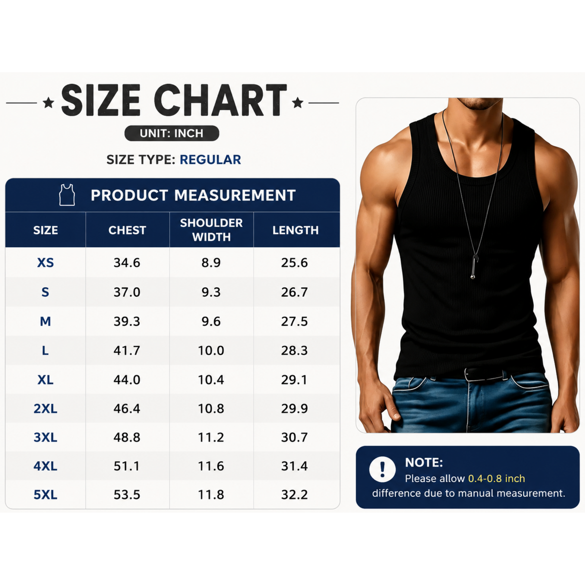 Men’s Wide-Strap Ribbed Tank Top – Comfortable, Stylish & Perfect for Everyday Wear