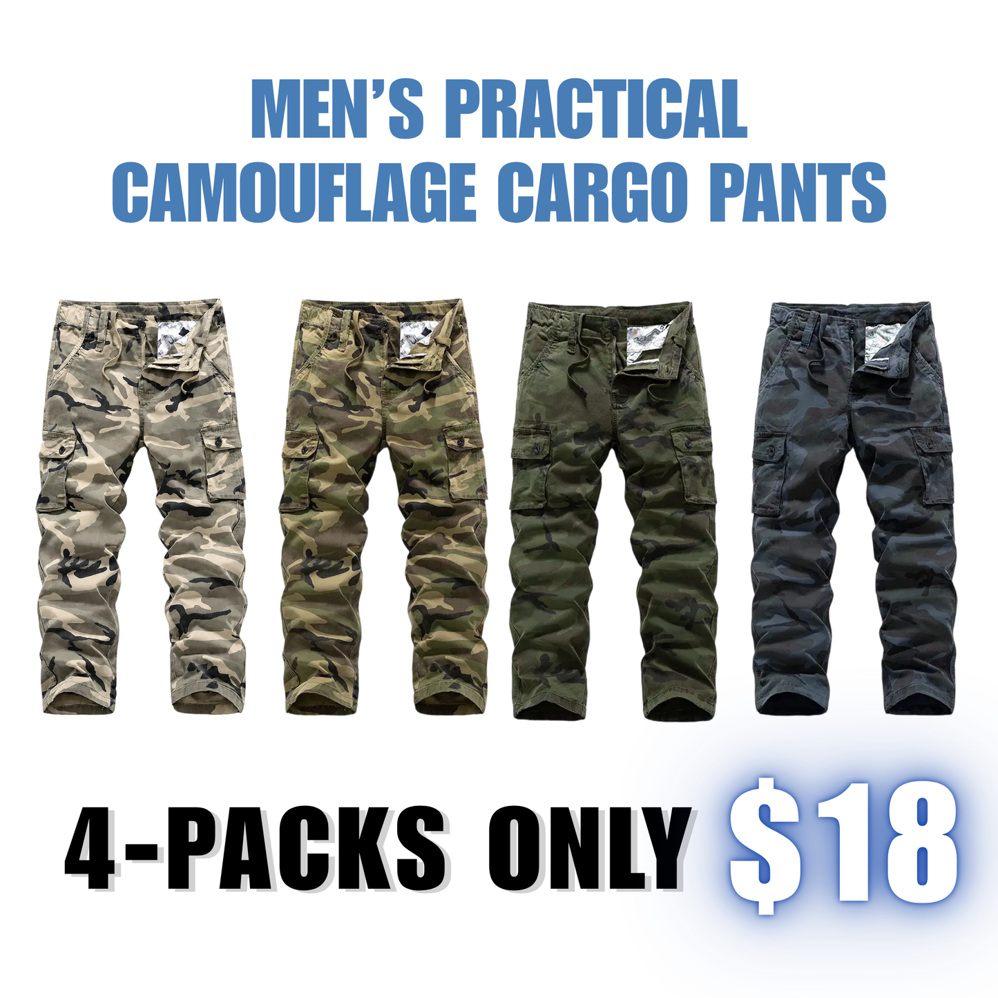 Men’s practical camouflage cargo pants