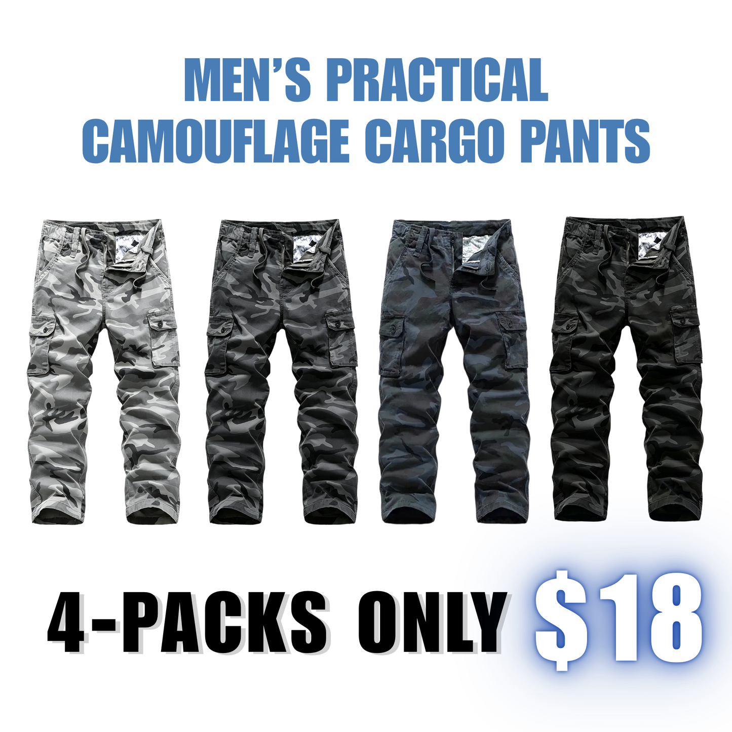 Men’s practical camouflage cargo pants