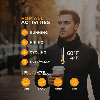 Men's 160gsm Merino Active Neck Gaiter Dark Green