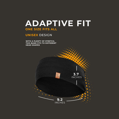 Men's Merino Functional Headband Black