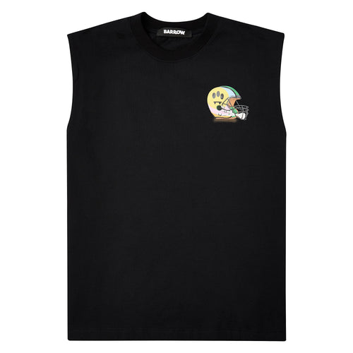 Friendly Match Sleeveless Tee | Black