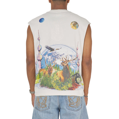 Memories Sleeveless Tee | Whisper White