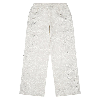 Cashew Blossom Pearl Sweatpant | White