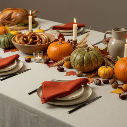 Linen Holiday Celebration Napkins