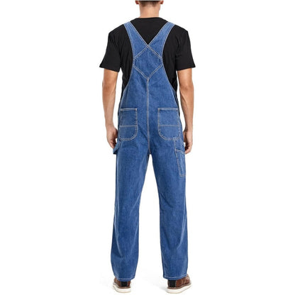 💝Last Day Promotion🔥Men's Denim Bib Overalls,  Workwear with Adjustable Straps and Convenient Tool Pockets