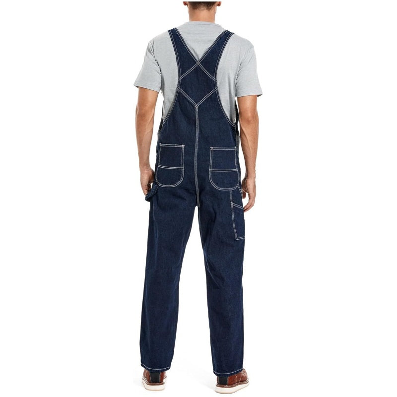 💝Last Day Promotion🔥Men's Denim Bib Overalls,  Workwear with Adjustable Straps and Convenient Tool Pockets