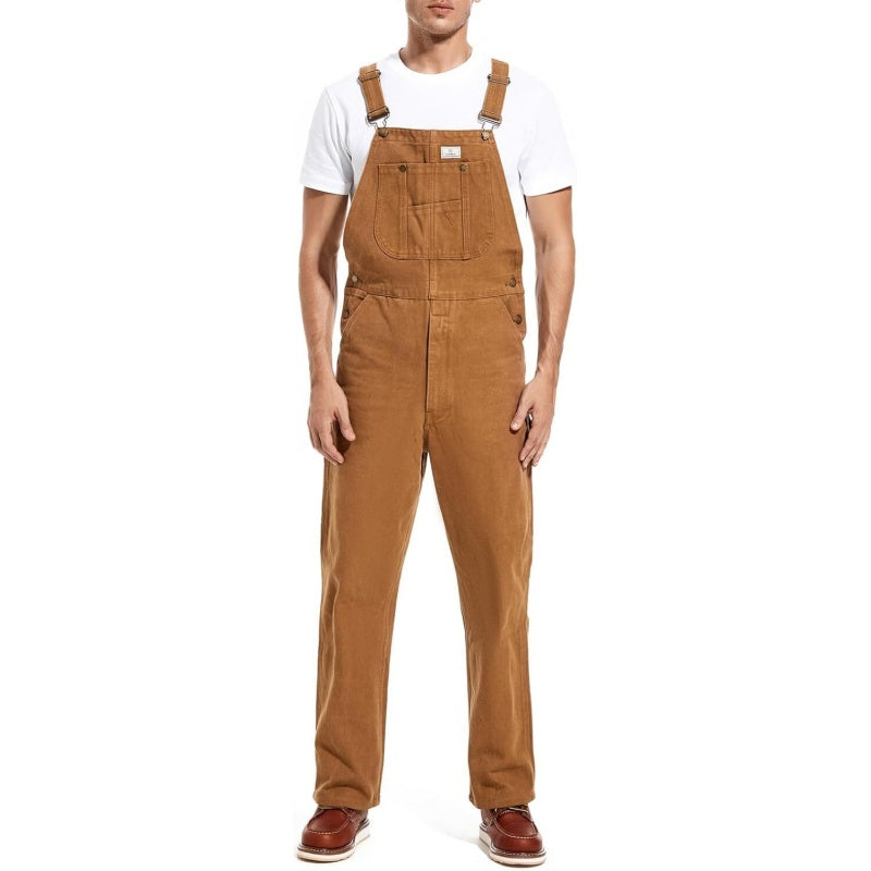 💝Last Day Promotion🔥Men's Denim Bib Overalls,  Workwear with Adjustable Straps and Convenient Tool Pockets