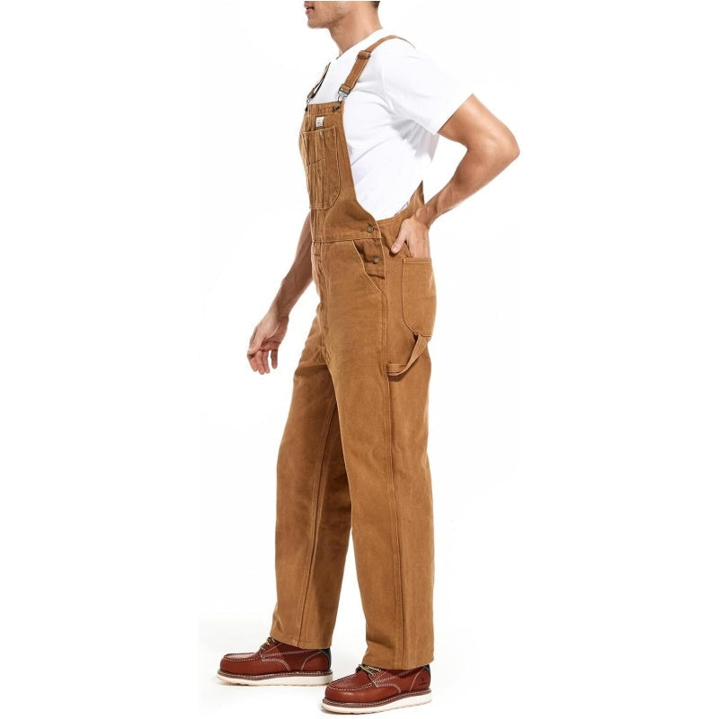 💝Last Day Promotion🔥Men's Denim Bib Overalls,  Workwear with Adjustable Straps and Convenient Tool Pockets