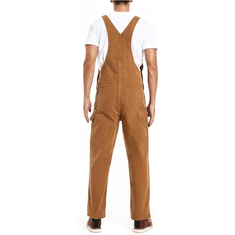 💝Last Day Promotion🔥Men's Denim Bib Overalls,  Workwear with Adjustable Straps and Convenient Tool Pockets