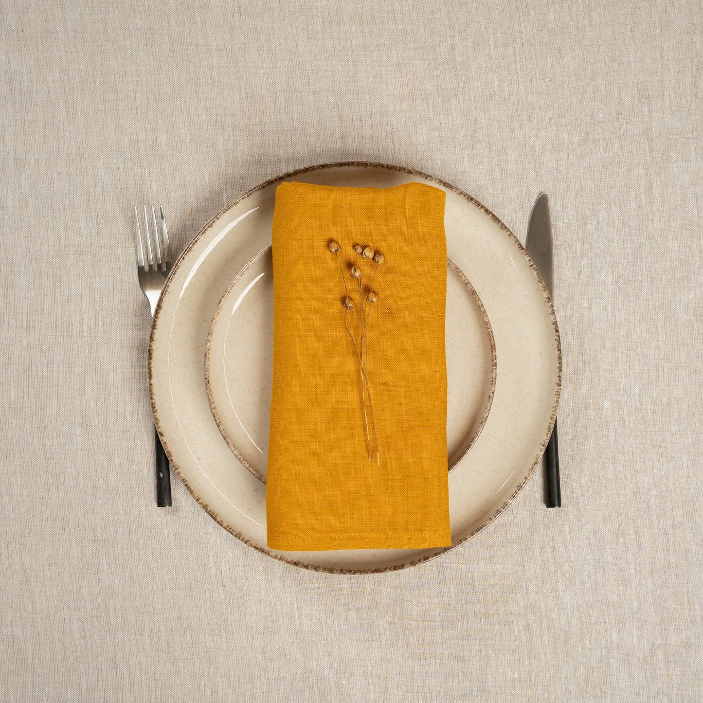 Linen Holiday Celebration Napkins