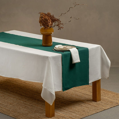Linen Tablecloth Stone Green