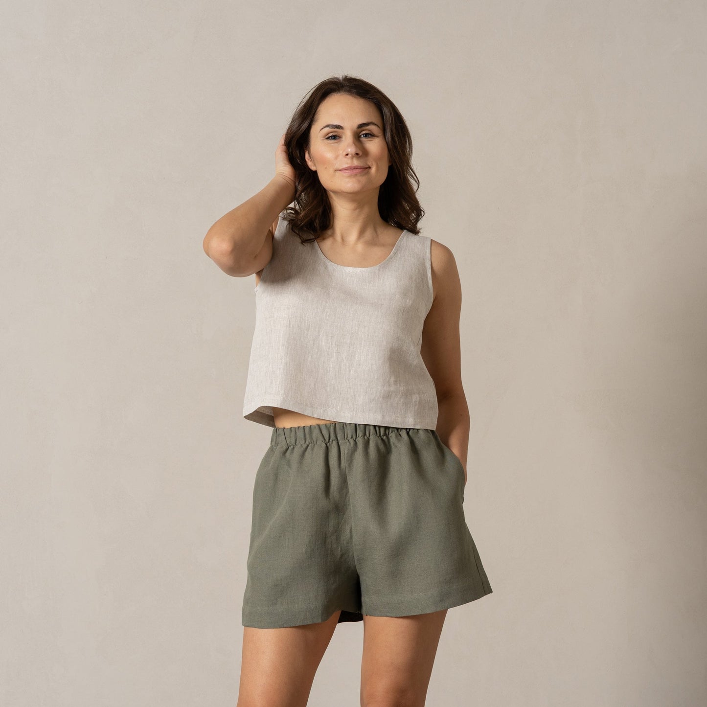 Linen Pull-On Shorts