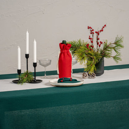 Linen Tablecloth Stone Green