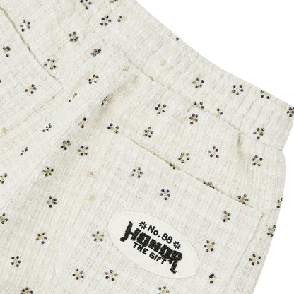 Beaded Short | White